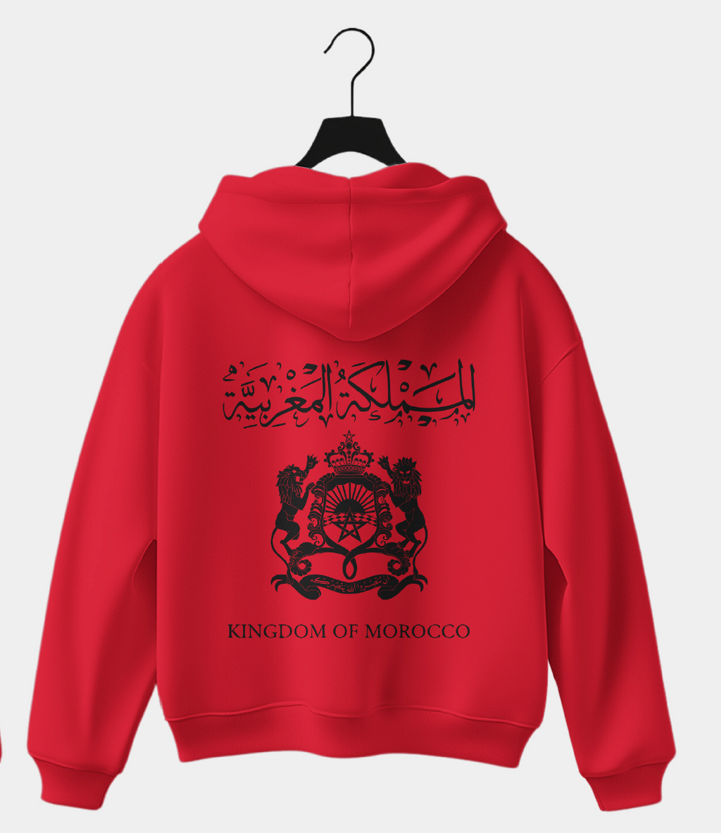 Hoodie Unic – Design Premium - Rouge Maroc
