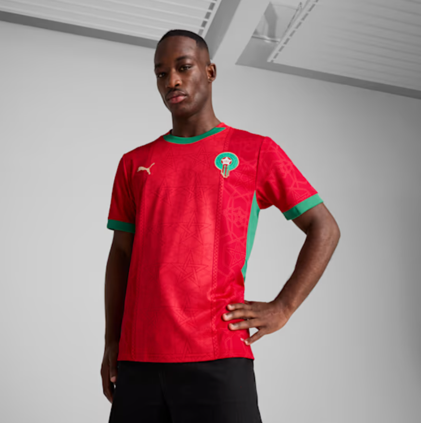 Maillot Maroc Personnalisé (Nom & Numéro) – Domicile 2025