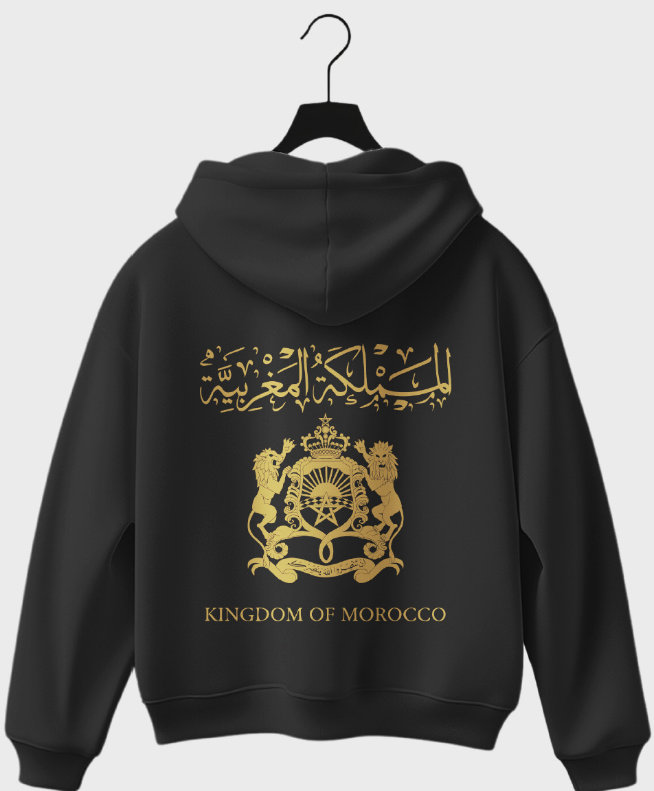 Hoodie Unic – Design Premium – Noir Maroc 1