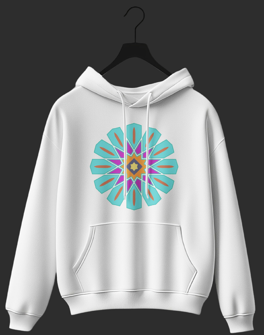 Hoodie Unic – Design Premium – Blanc Maroc 1